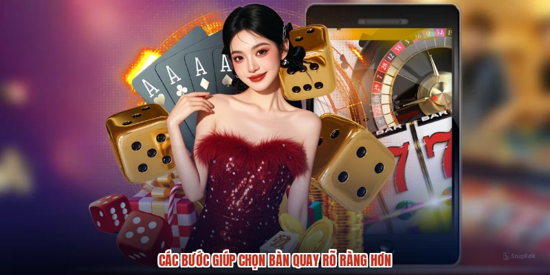 Các bước giúp chọn bàn quay rõ ràng hơn